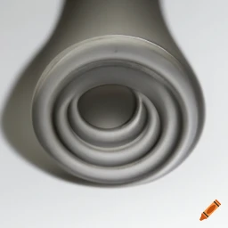A.I. image generated from haiku text of a stylized tubular spring 