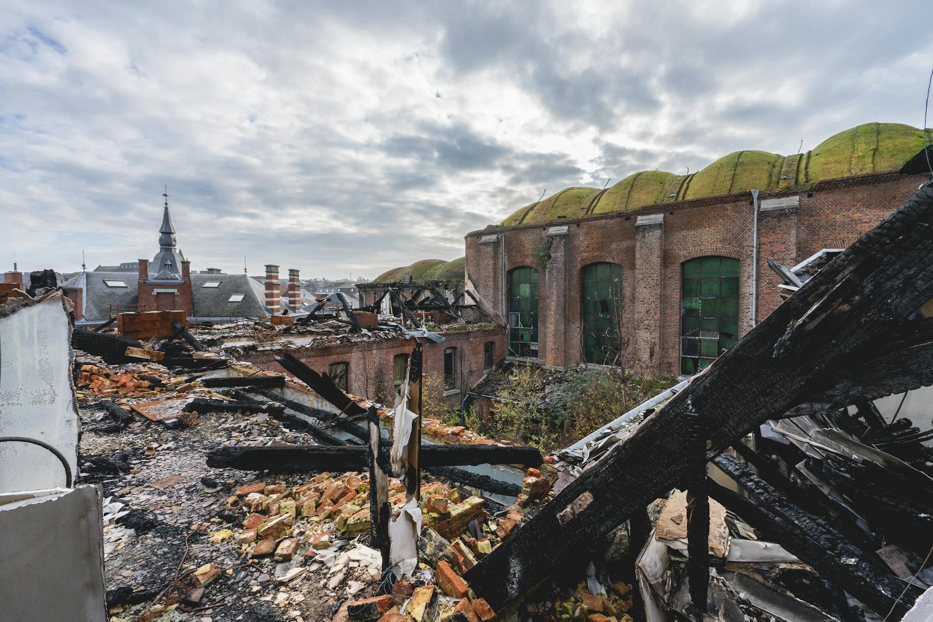 Stock photo of a bombed out landscape  of a once inhabitable area of civilization from Pexels.com